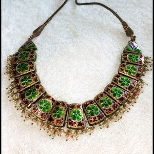 Double Sided Handcrafted vintage necklace